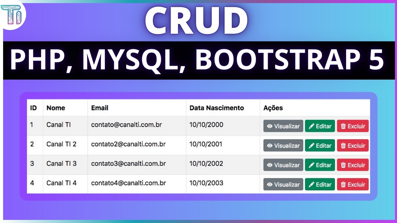 CRUD com PHP, MySQL & Bootstrap 5 (Create, Read, Update, Delete) | Tutorial PHP
