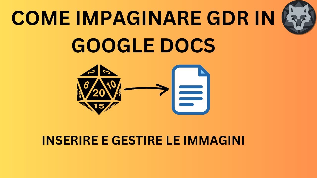Come impaginare GDR in Google Docs (4) - Inserire e gestire le immagini