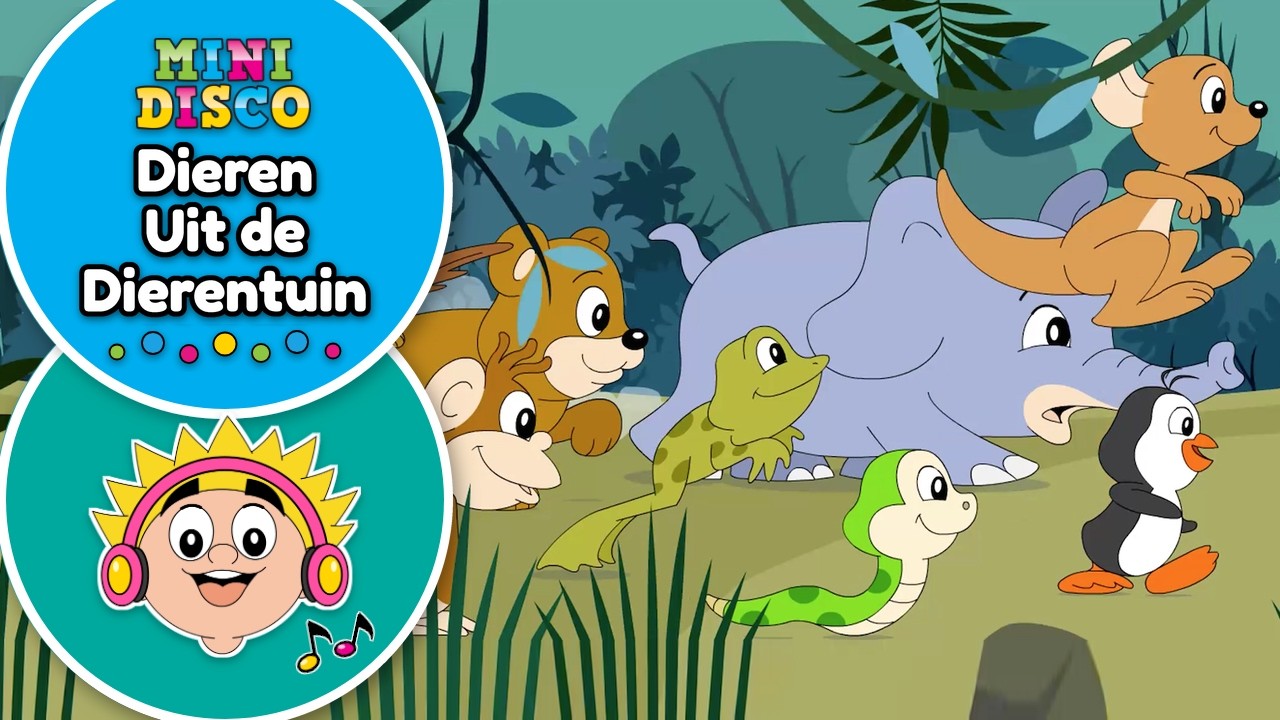 De Dieren uit de Dierentuin (Videoclip) | Kinderliedjes over Dieren | Minidisco
