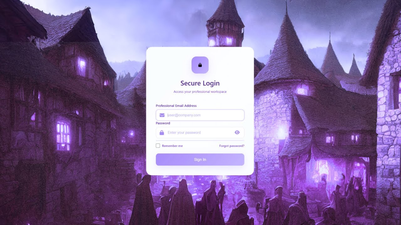 HTML + CSS + JS: Build a Stunning Login Page from Scratch &mdash; Full Tutorial