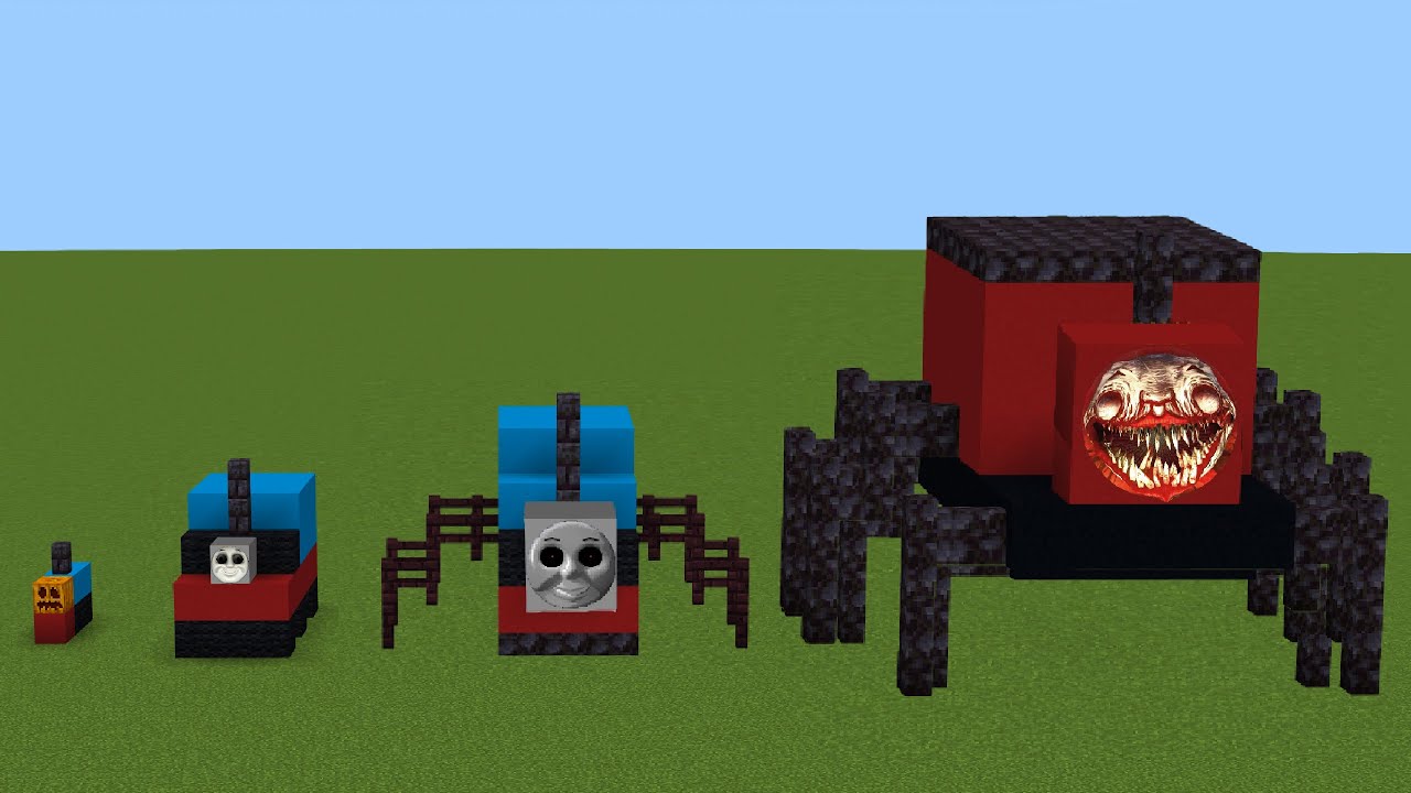 Thomas And Choo Choo Charles Evolution in Minecraft PE MOD/Addon
