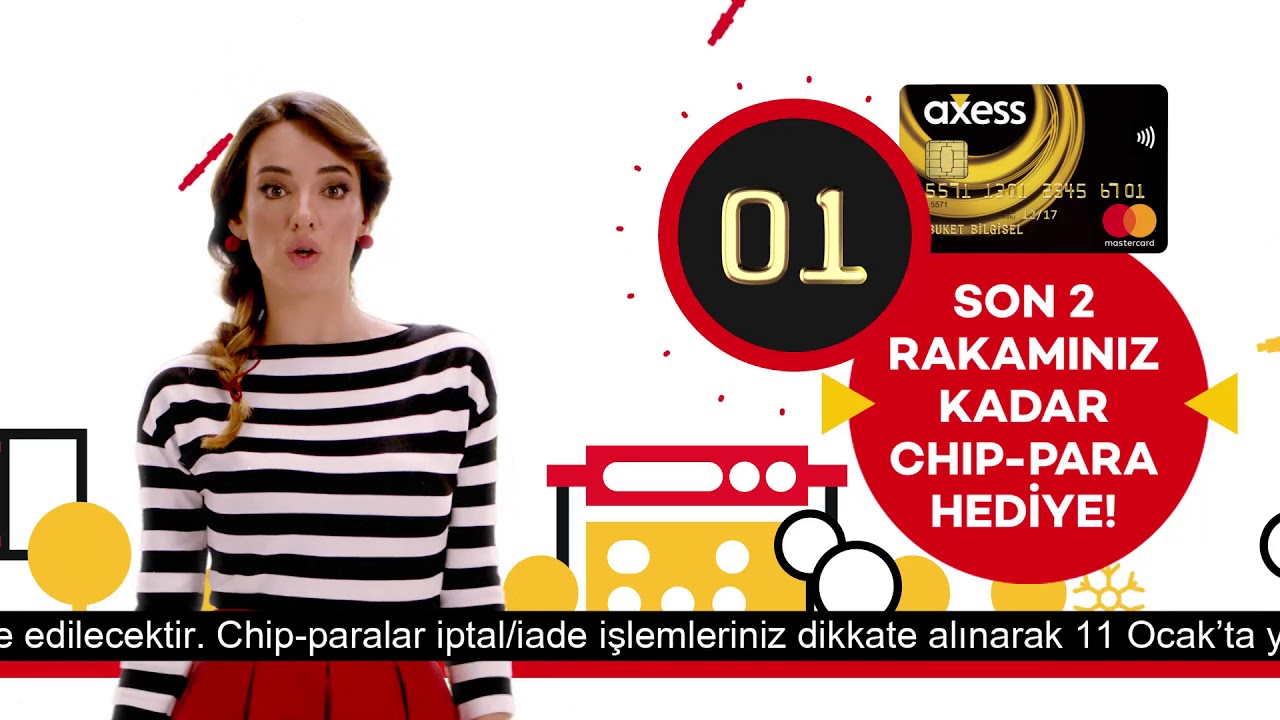 Axessleyenlerin yeni yıl hediyesi kartınızın son iki hanesi.