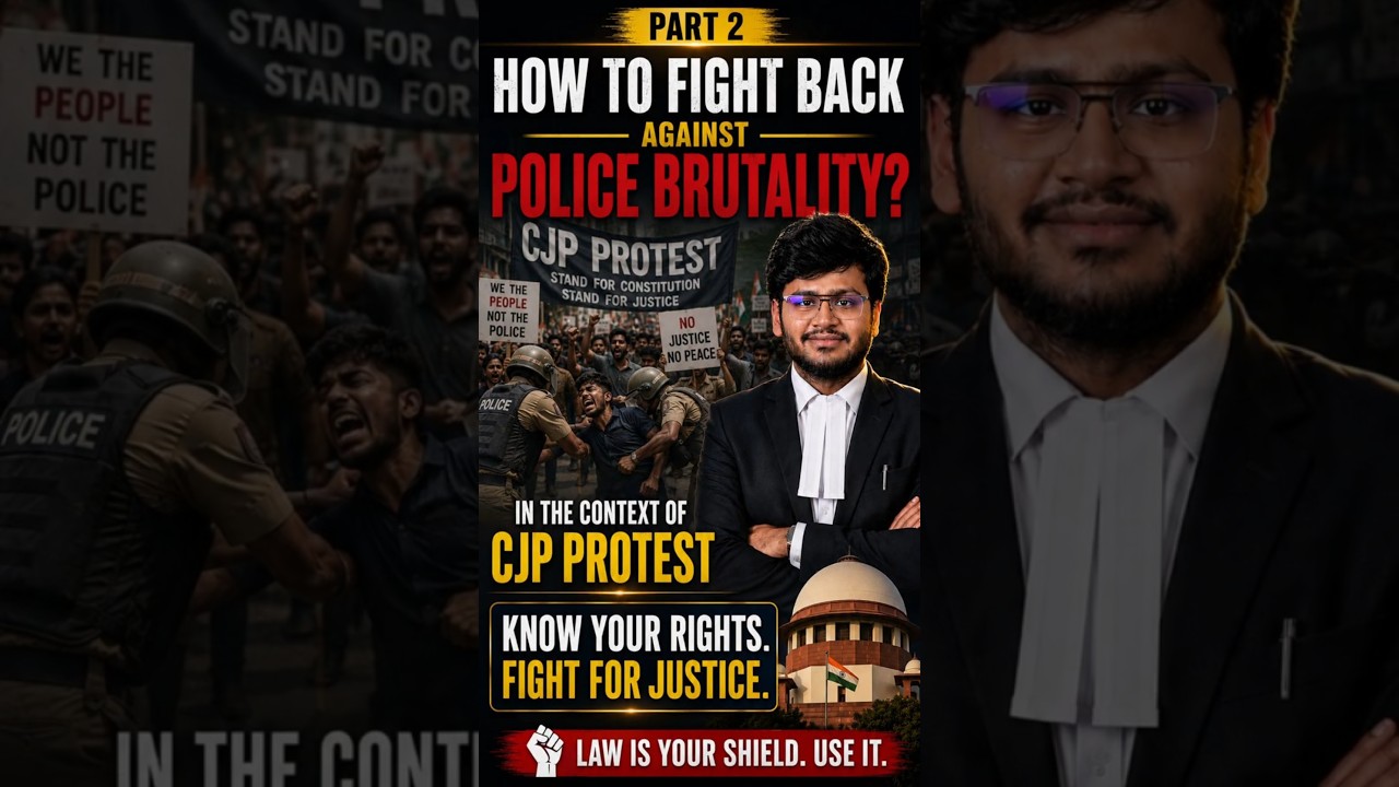 Police Action at CJP Protest: Legal or Illegal? | D.K. Basu Guidelines | Part 2 #policebrutality