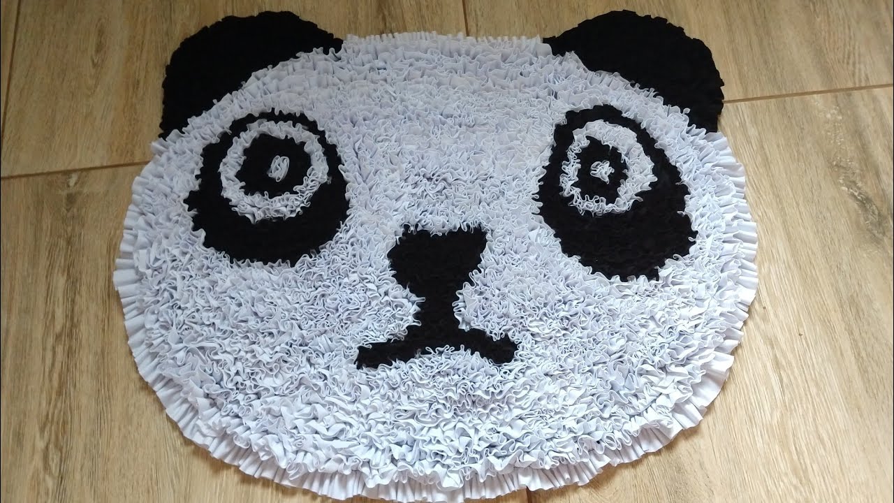 Finalizando, tapete de fru fru, carinha de urso
