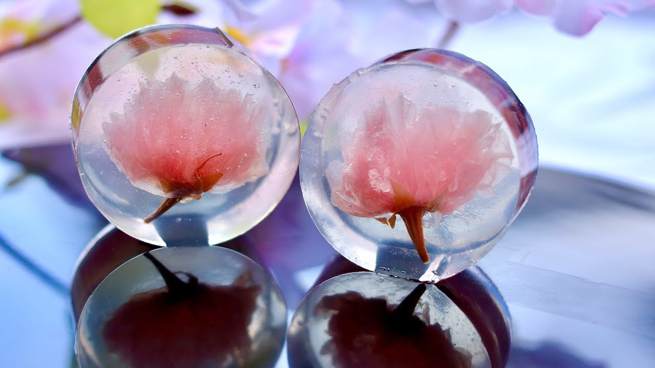 世界一綺麗な桜の寒天和菓子がレンジで誰でも簡単に作れちゃう裏技レシピの作り方！【秒速失敗なし！】