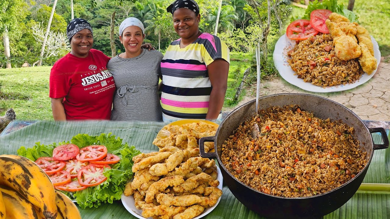 Arroz Chino A La Leña Con Plátano Maduro I Pechurinas Crujiente. La vida del campo