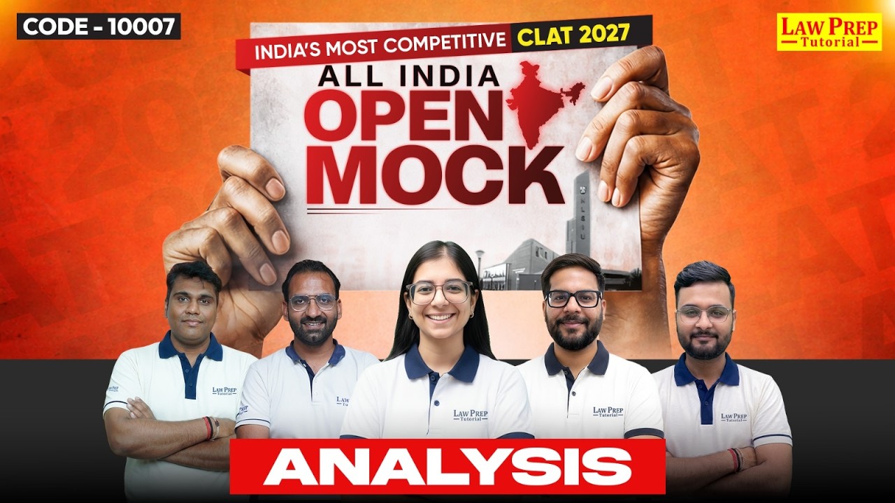 CLAT 2027 All India Open Mock | Complete Paper Analysis for CLAT by Law Prep Tutorial