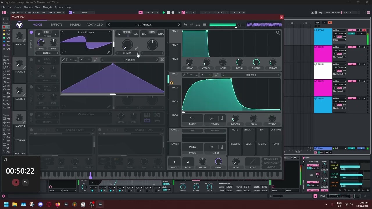 ableton vital uptempo (production) (1hr random genre challenge day 5)