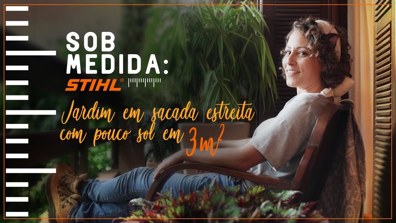 Jardim em VARANDA estreita e com POUCO SOL em 3m²