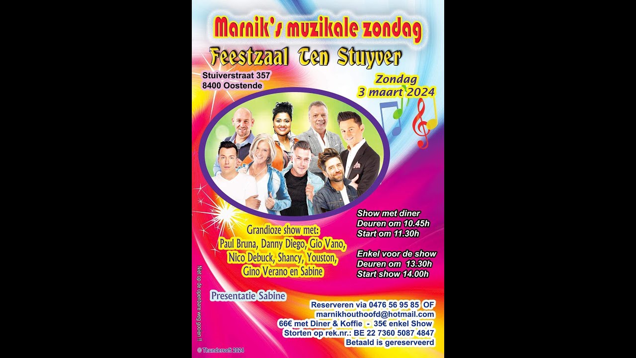 Marnik's Muzikale Zondag 03/03/2024
