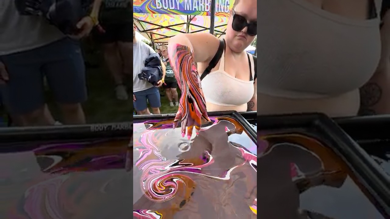 Техника мраморирования тела на фестивале Watershed Festival 25