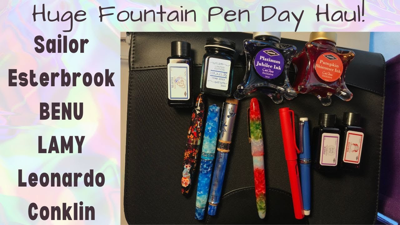 What's cheering me up right now (HUGE, very chatty #FountainPenDay haul!)