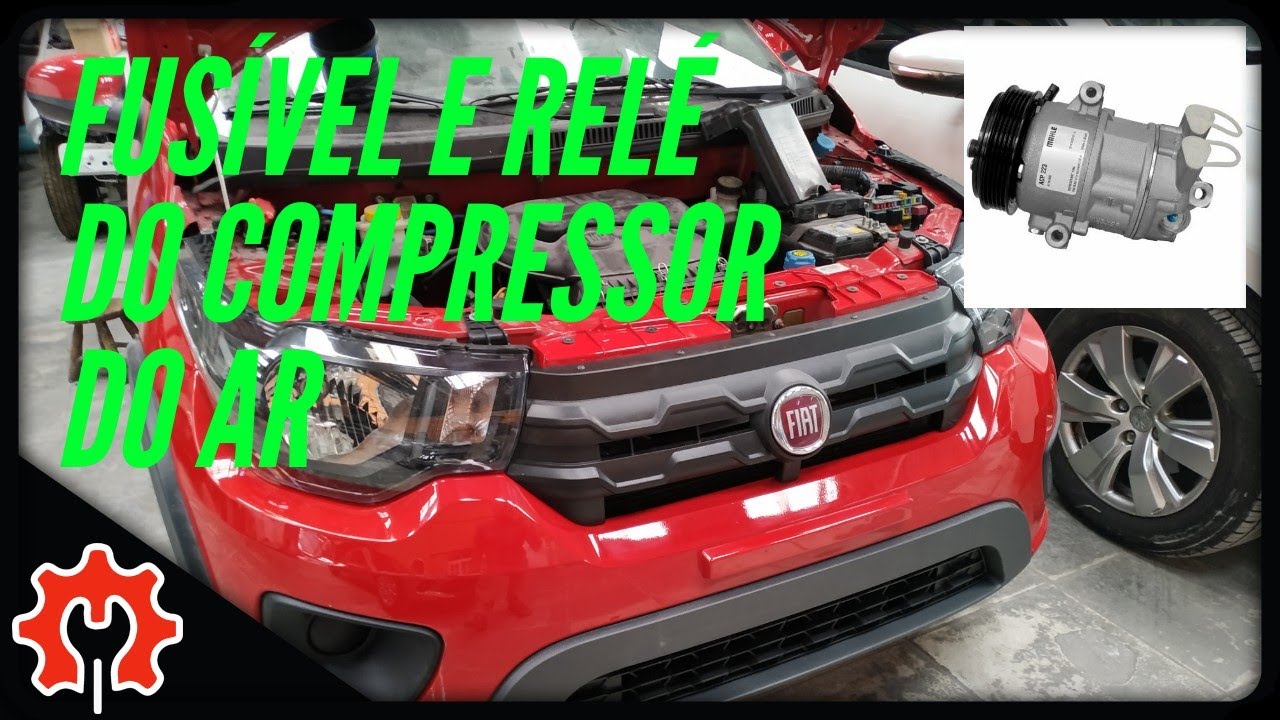 Localização do fusível e relé do compressor do ar condicionado Fiat mobi 1.0 e 1.3 Firefly 🚙🔧
