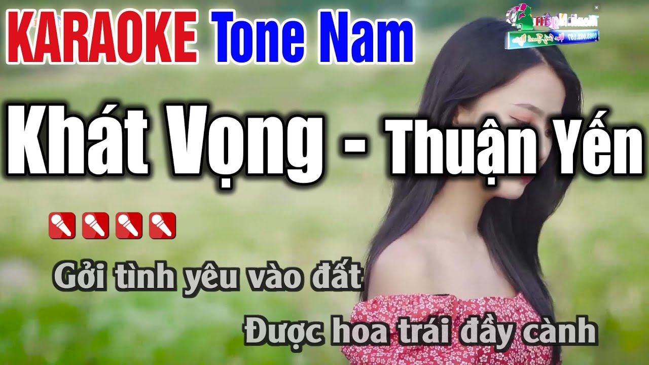 Karaoke Khát Vọng ( Thuận  Yến ) Tone Nam - Karaoke Nhạc Sống Thanh Ngân