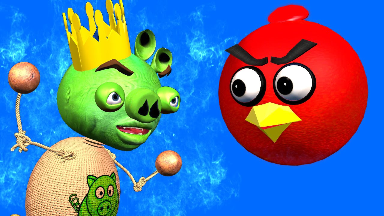 BUDDYMAN KICK & ANGRY BIRDS: Kick The Pig ♫ 3D animated  movie mashup  ☺ FunVideoTV - Style ;-))