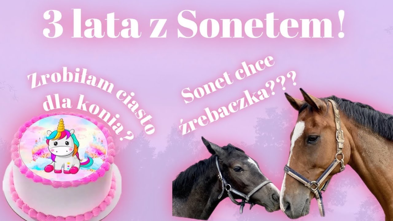 3 LATA Z SONETEM😻 Zrobiłam CIASTO dla KONIA🎂🦄 ŹREBACZKIII🙈