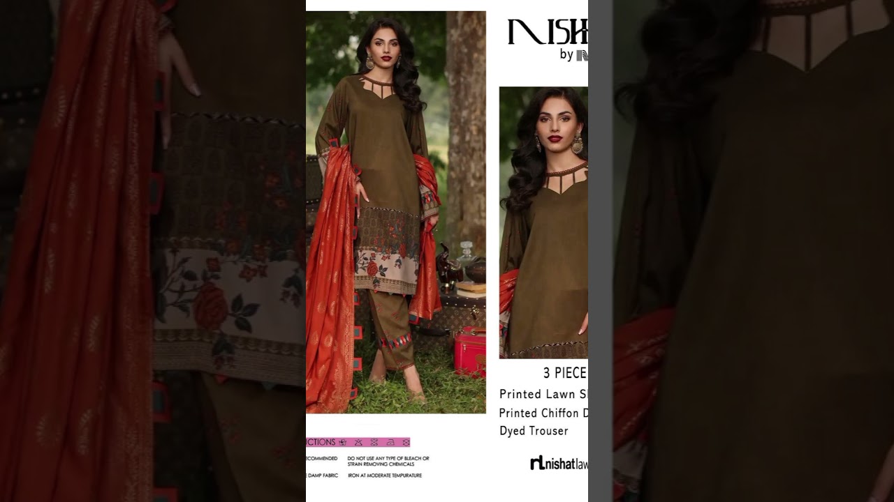 2026 Lawn Collection 3pcs Chiffon duppata Printed Shirt Trouser+Plain Trouser Price:2250/-Order Now!