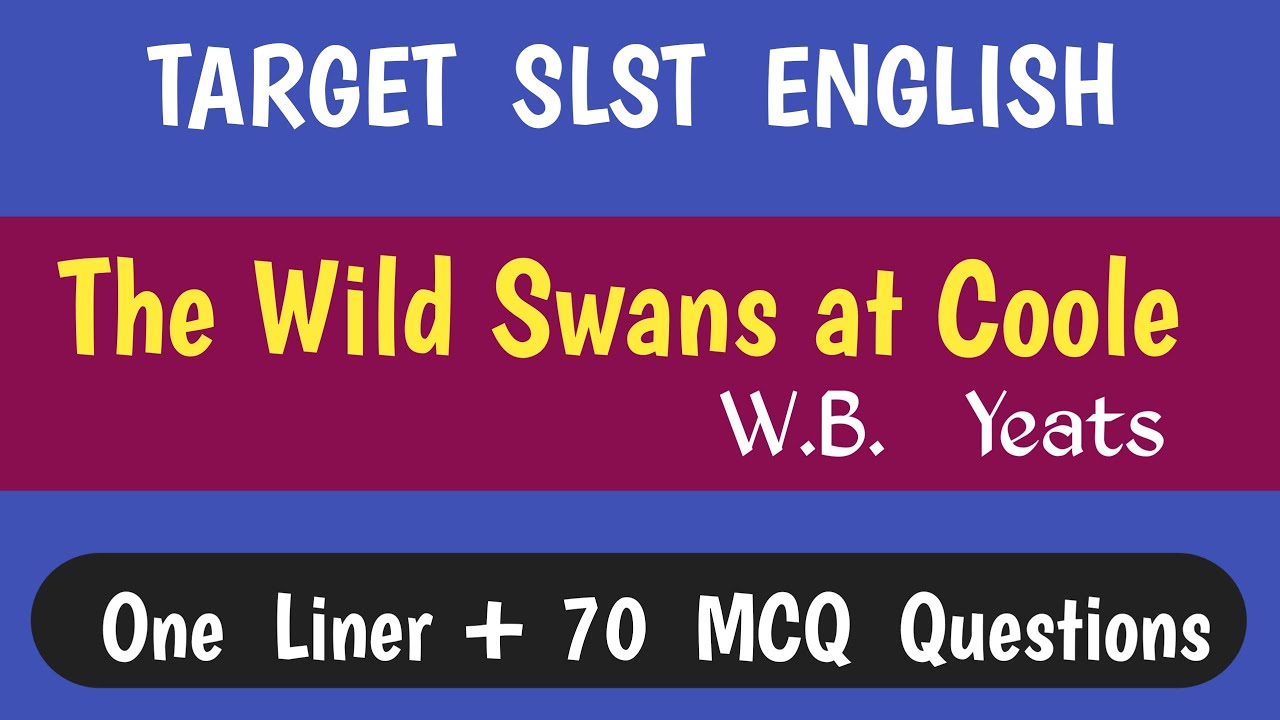 The Wild Swans at Coole Mcq Questions