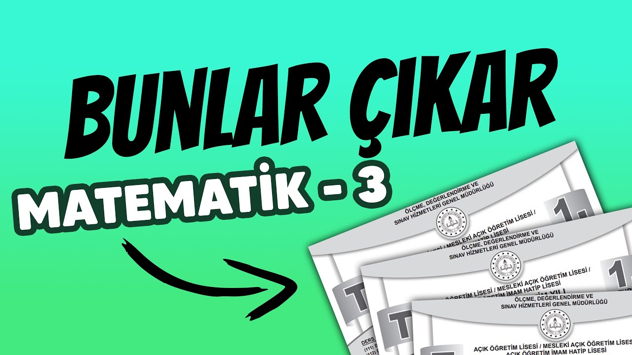 Açık Lise Matematik 3  Sınavlarında Her Dönem Gelen Sorular - Fonksiyonlar