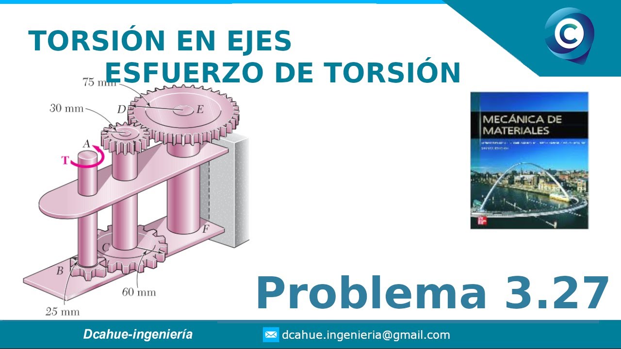 ESFUERZO DE TORSIÓN | ÁNGULO DE TORSIÓN | MECÁNICA DE MATERIALES | BEER | EJERCICIO 3.27