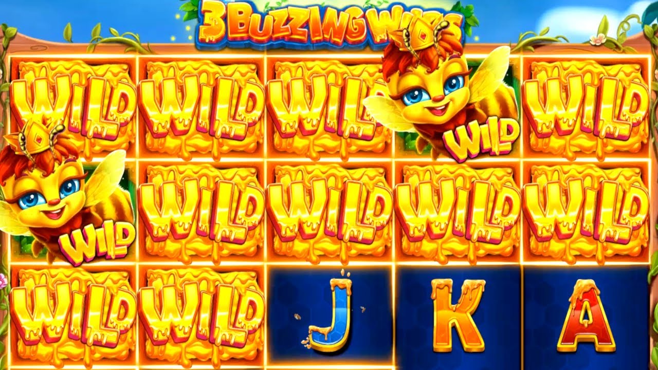 3 Buzzing Wilds Drops in Double Stacked Wild Lines and Big Wins
