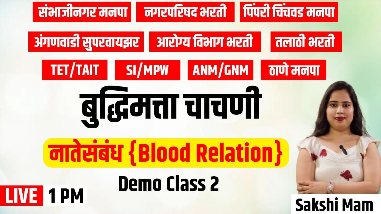 बुद्धिमत्ता चाचणी नातेसंबंध डेमो क्लास 2 1 PM 12 मार्च 2026