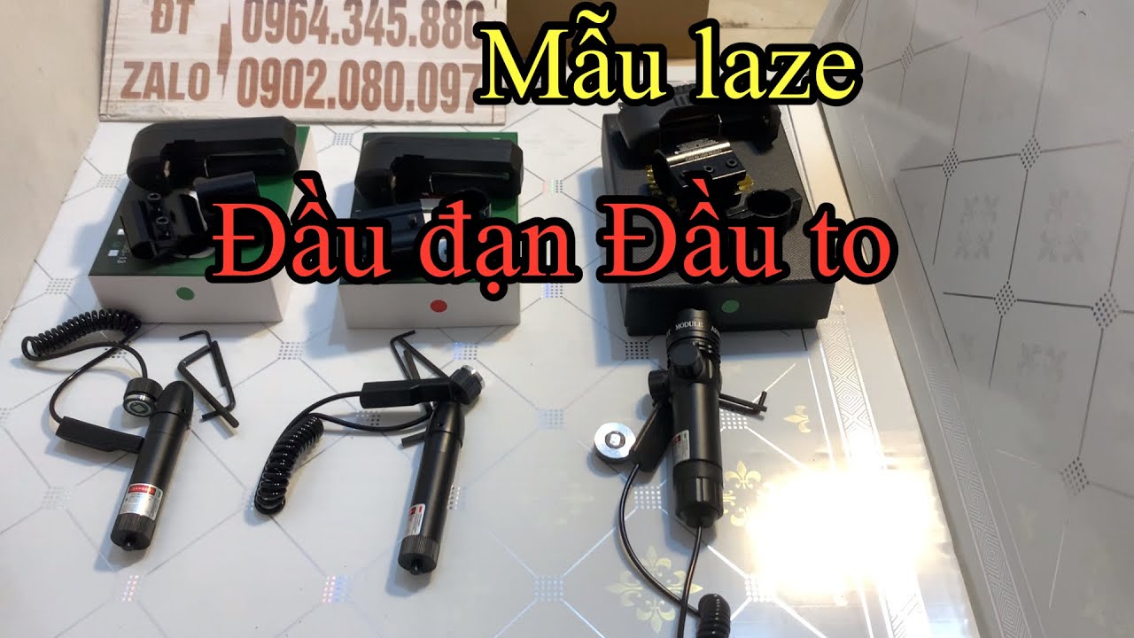Mẫu la ze đầu đạn đầu to - tia xanh .đỏ- dành cho pcp condor-fx