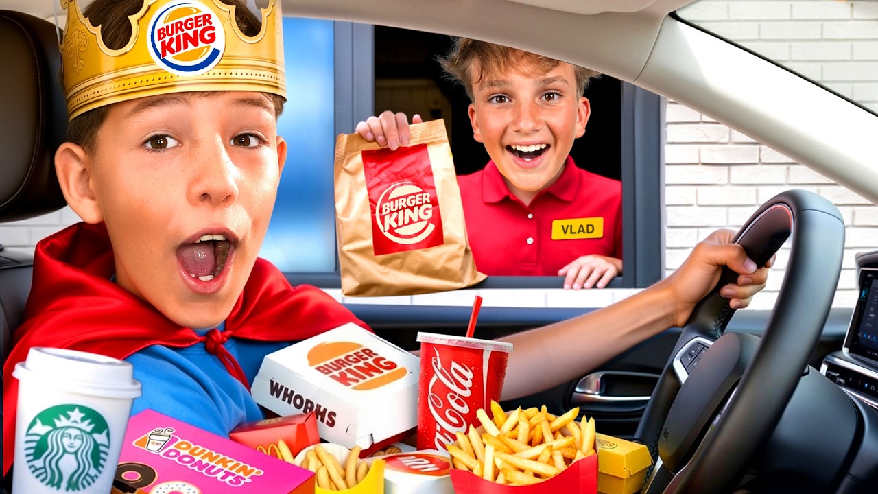 Я попробовал все рестораны быстрого питания с автокассой за 24 часа!