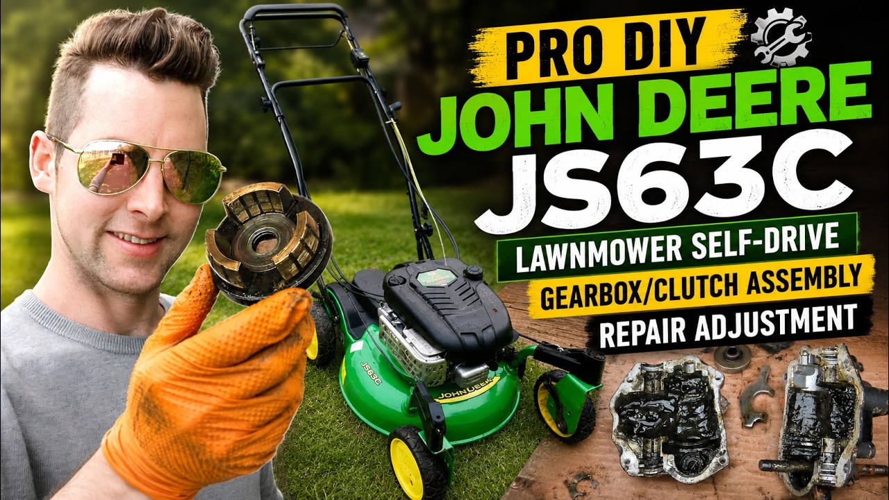 DIY John Deere JS63C Lawnmower Self-Drive Gearbox/Clutch Assembly Repair Adjustment