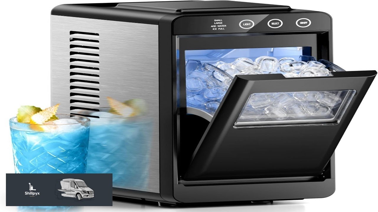 Ice Makers Countertop 26Lbs 24H 8Pcs in 6Mins Portable Ice Maker Machine