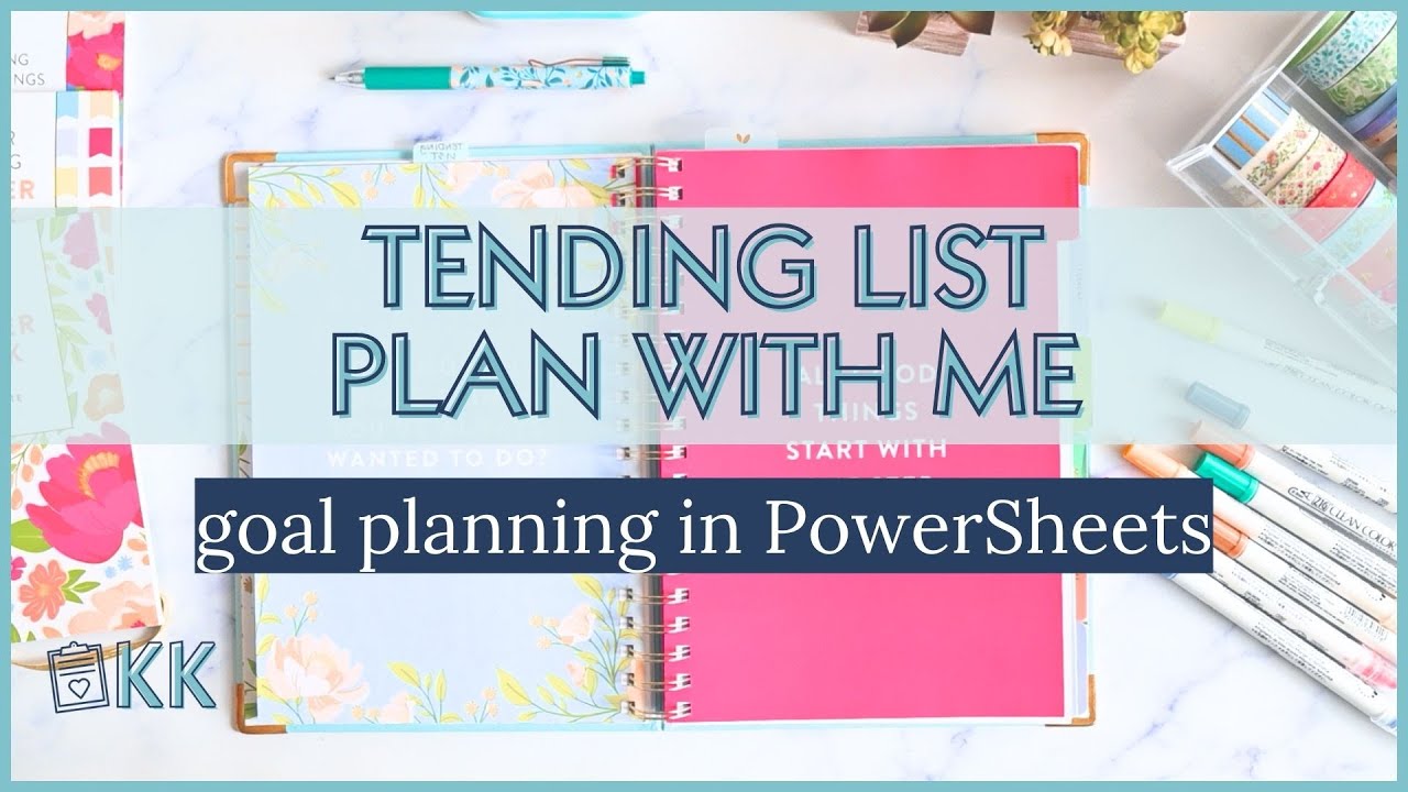 Tending List Plan with Me in my Cultivate What Matters PowerSheets Monthly Goal Planning and Habits