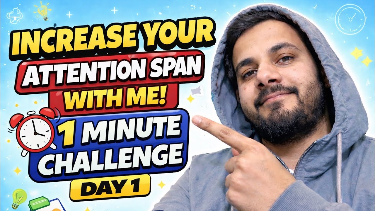 Can You Focus for 1 Minute? (Day1) Comment DONE after completing the challenge 