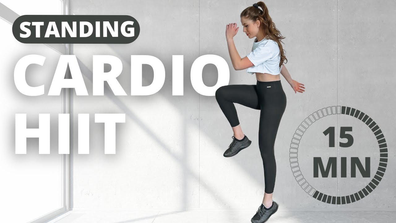 Standing CARDIO HIIT Workout NO REPEATS | low impact cardio mods + warm-up