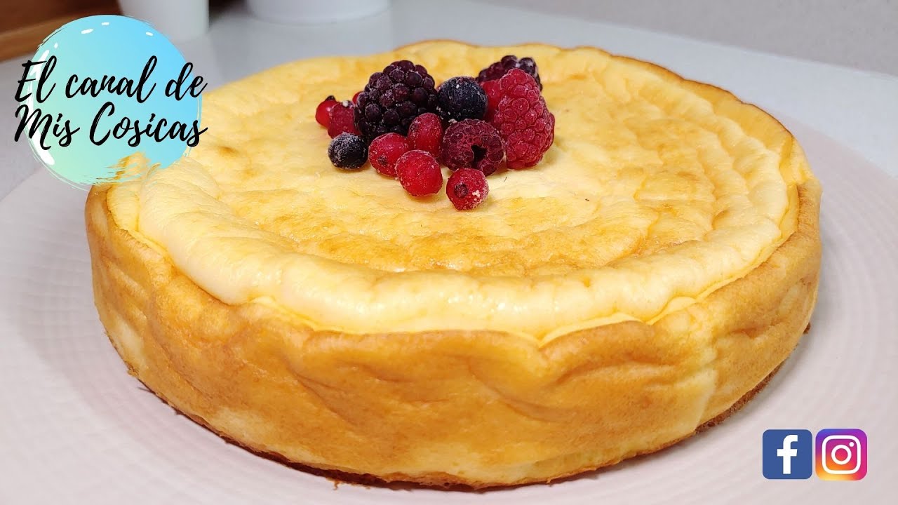 TARTA DE QUESO FRESCO BATIDO Y YOGUR GRIEGO |SIN azúcar| SIN gluten| Tarta de queso ligera