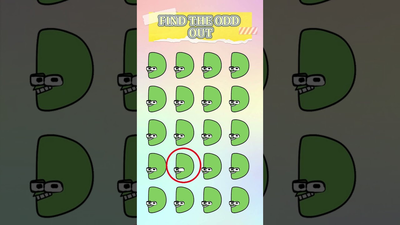 Find the ODD ALPHABET LORE A-Z  #alphabetlore #shortsvideo #spotthedifference  #shorts