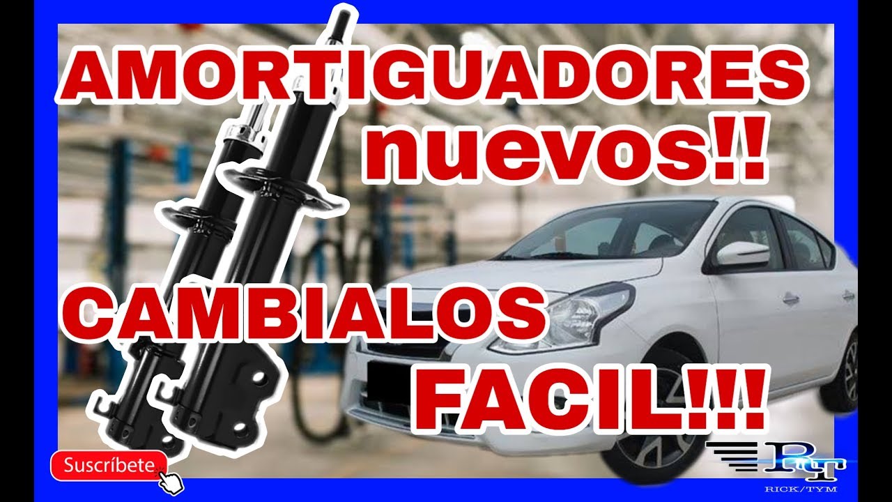Como cambiar AMORTIGUADORES delanteros nissan versa FÁCIL!!!