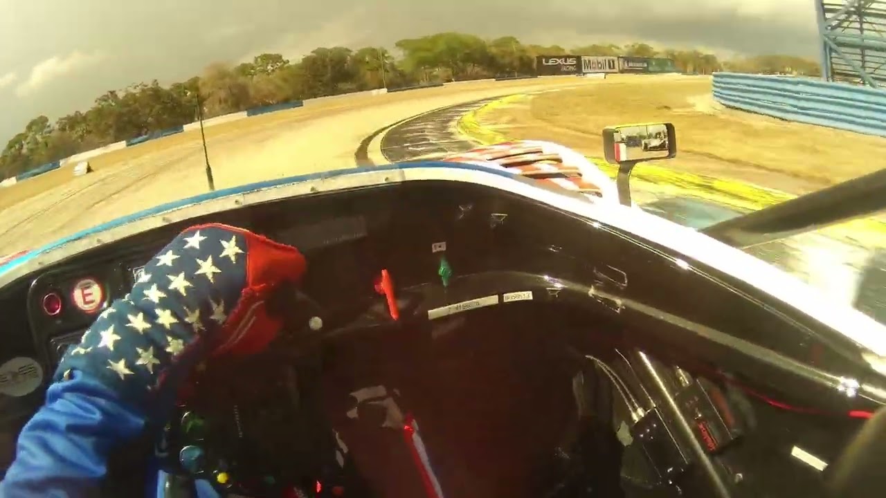 Race 2   Visor Cam WET WIN   Sebring part 1of2