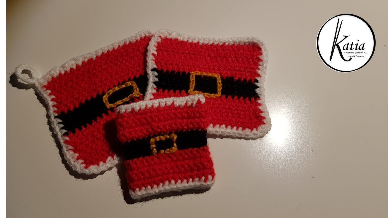 Tutorial sottobicchiere presina e portaposate Natale