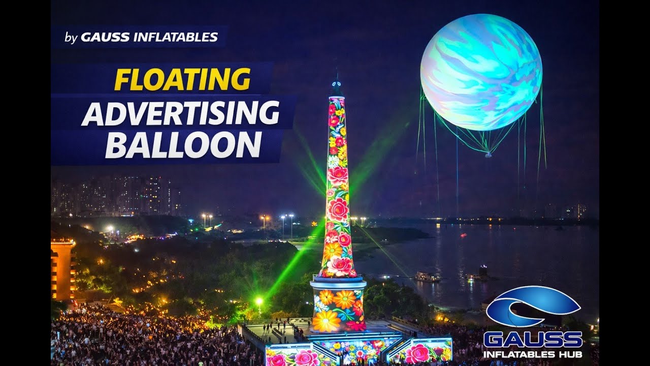 15m Sky Display Balloon | Floating Projection Balloon ☀️✨