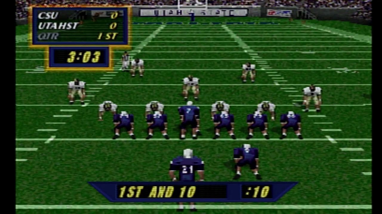 NCAA Football '98 (режим симуляции сезона — Colorado State Rams против Utah State Aggies)