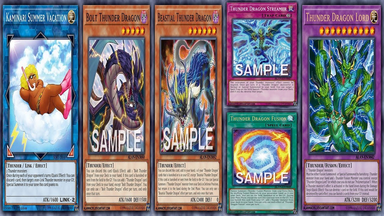 YGOPRO  Kaminari Summer Vacation Yugioh  Thunder Dragon Fusion  Deck  Thunder Dragon Lord OTK