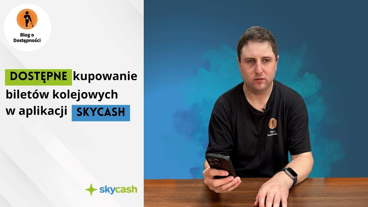 Dostępne kupowanie biletów kolejowych w aplikacji SkyCash #skycash #voiceover #niewidomi