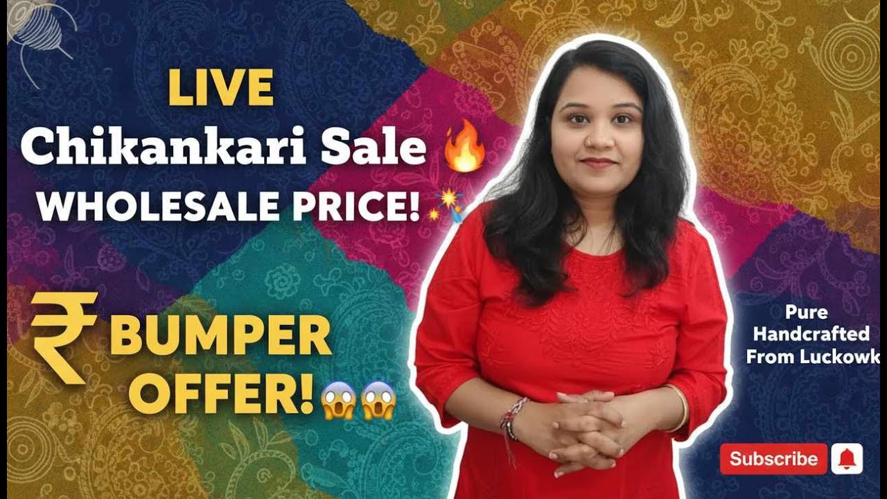 LIVE Chikankari Sale | Pure Handcrafted from Lucknow | Wholesale Prices