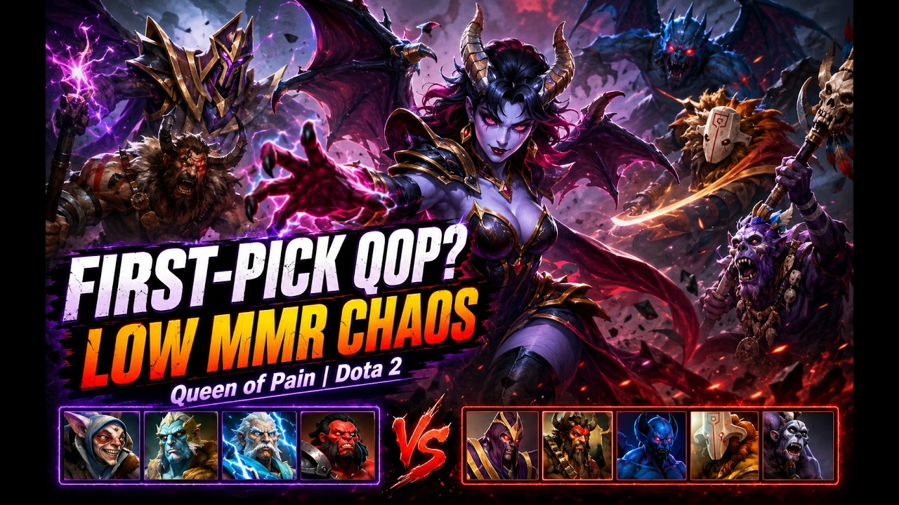 🔥 FIRST-PICK QOP? THEY COUNTER-PICKED ME… BUT I WAS SUPPORT QOP! | Queen of Pain | Dota 2 💀