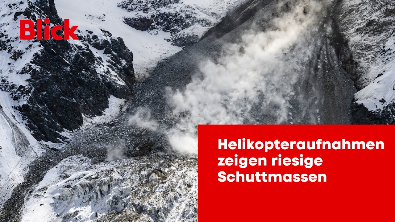 Blatten VS - Helikopteraufnahmen zeigen riesige Schuttmassen
