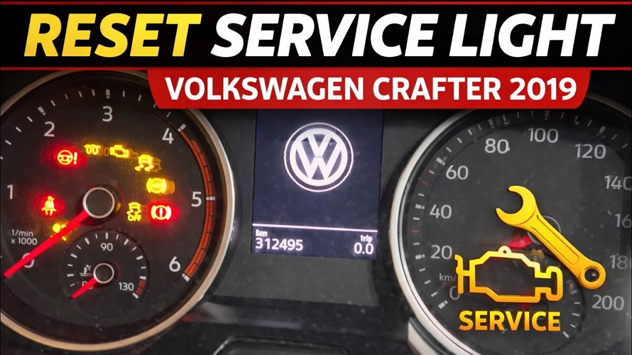 Сброс индикатора замены масла на VW Crafter 2019 — инструкция.