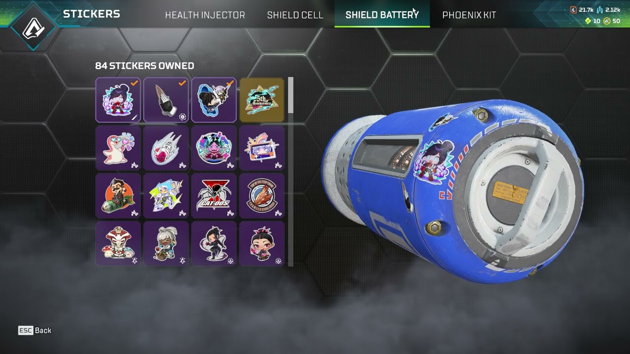 4x predator   825 Legendary skins)Reactive Skins: Mystic Coil (R99), Overheat (Flatline) - 7 looms
