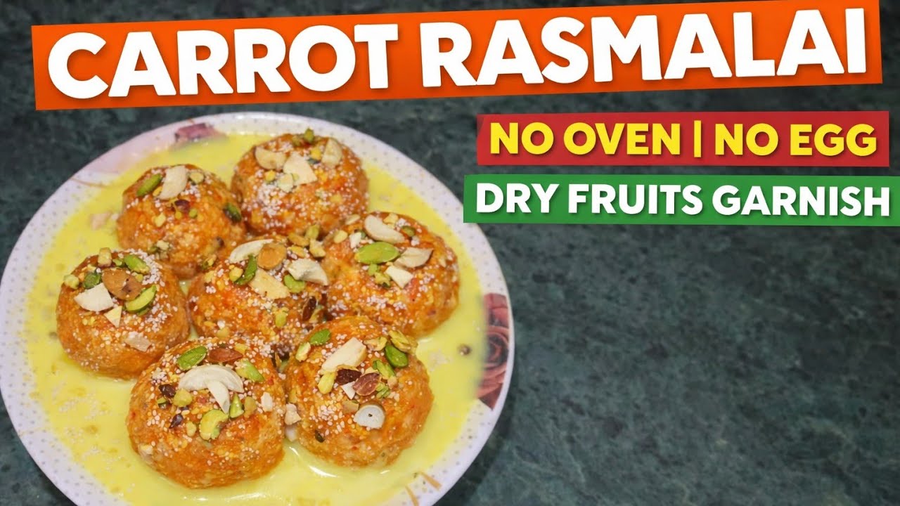 Gajar Rasmalai Recipe LIVE | Easy Homemade Dessert Gajar Rasmalai LIVE | Carrot Rasmalai Easy Recipe