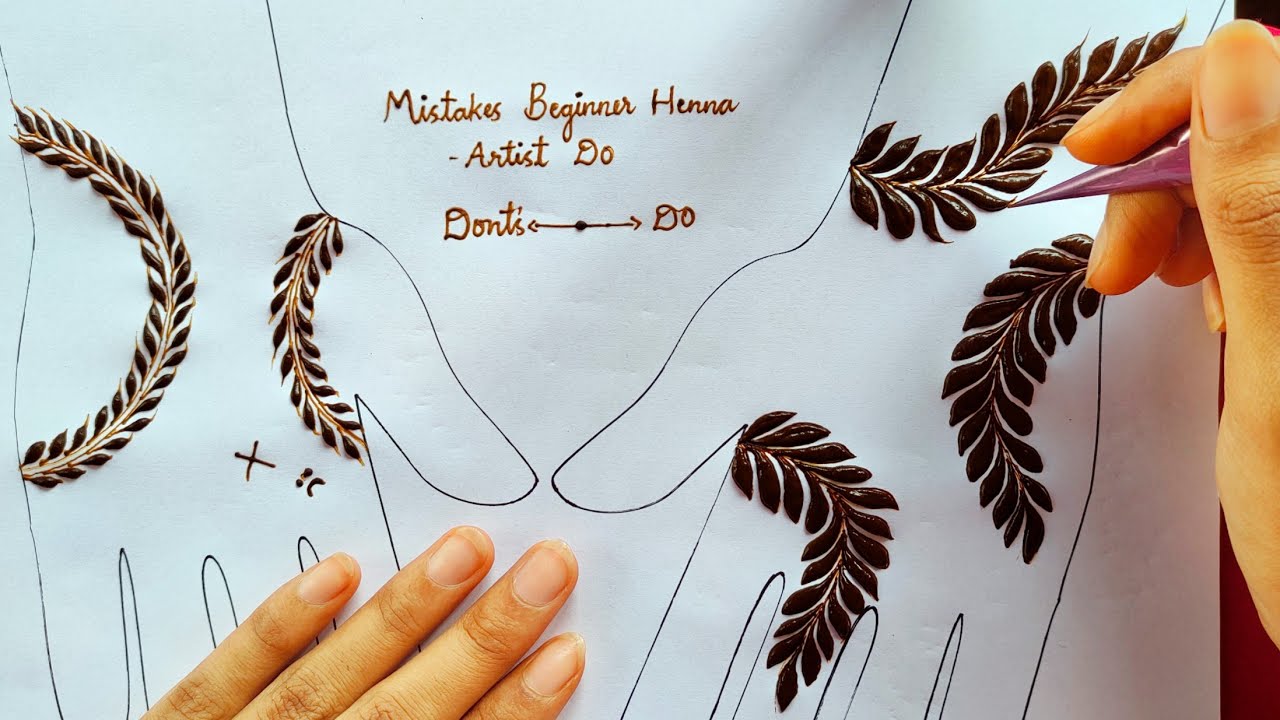 Mistakes Beginner Henna Artists do | Do's and Dont's In Henna, simple Mehndi Design/Thouseens Henna
