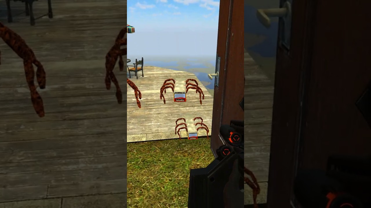 Куча пожирателей автобусов прямо перед моей дверью! #смешно #gmod #пожирательавтобусов